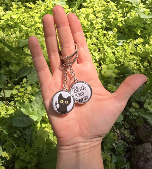 Black Cat Energy Keychain