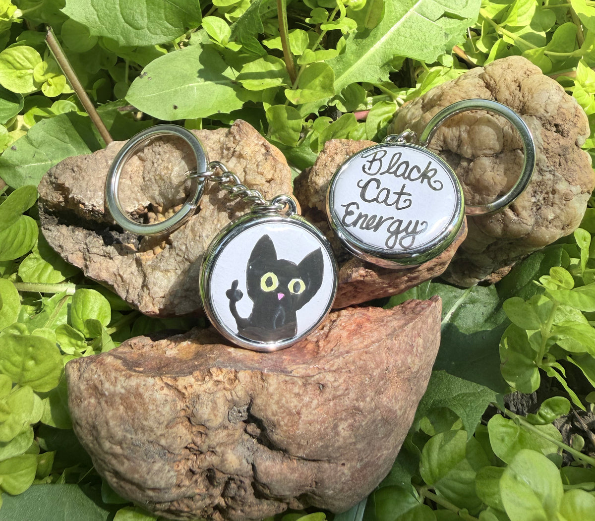 Black Cat Energy Keychain
