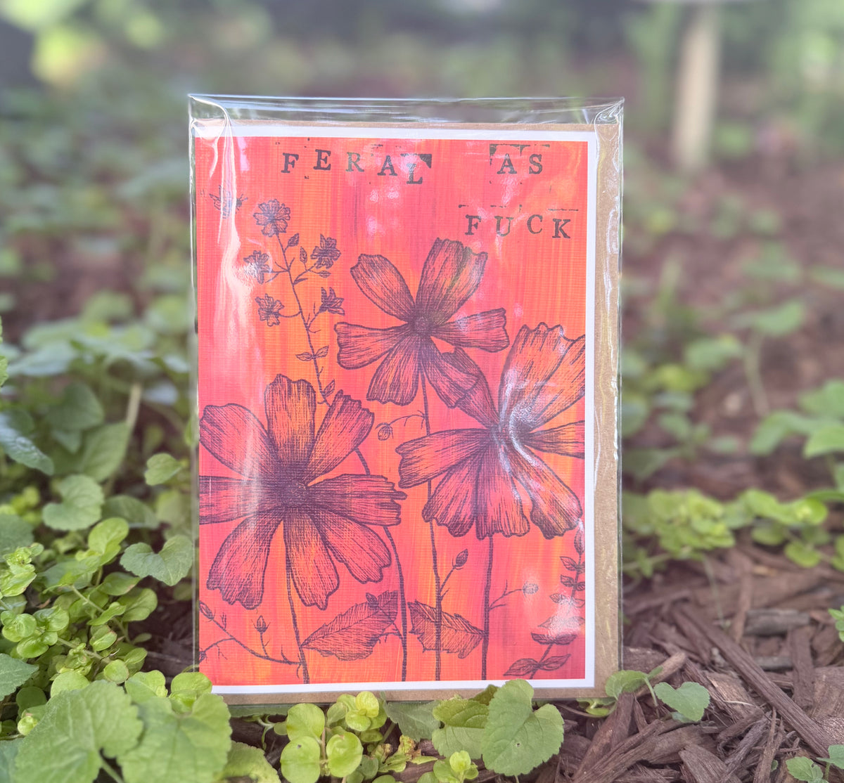 Feral As Fuck Greeting Card