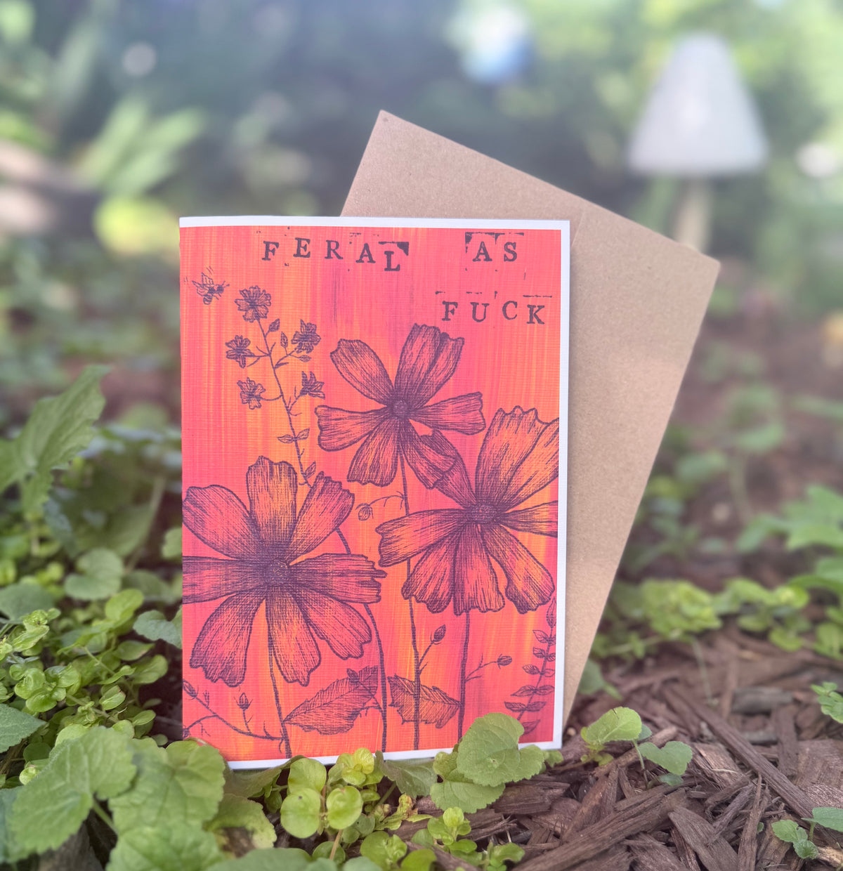 Feral As Fuck Greeting Card